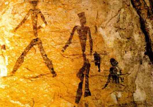 Pintura rupestre africana.